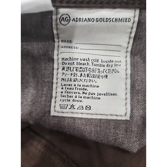 Adriano Goldschmied Jeans Brown Mid-rise The Graduate Tailored Leg Men's 32x32 - Picture 8 of 8
